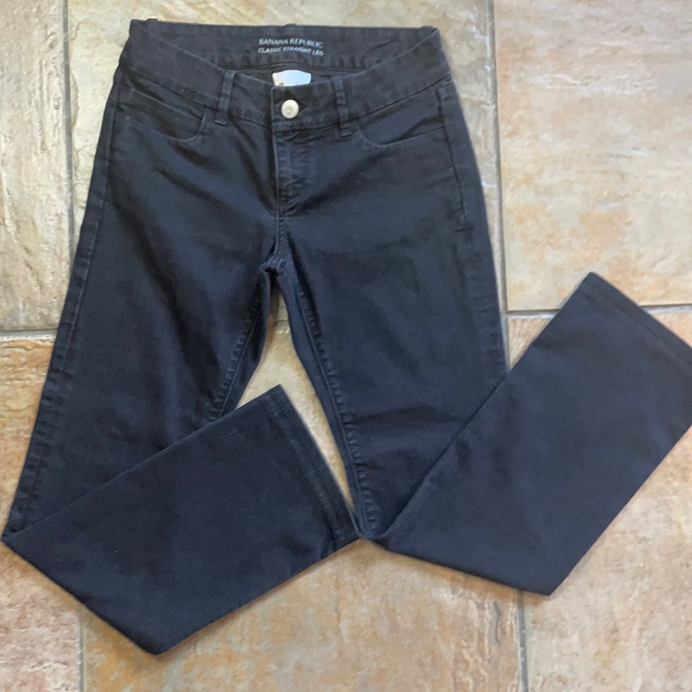 Banana Republic Faded Black Classic Straight Leg Jeans
